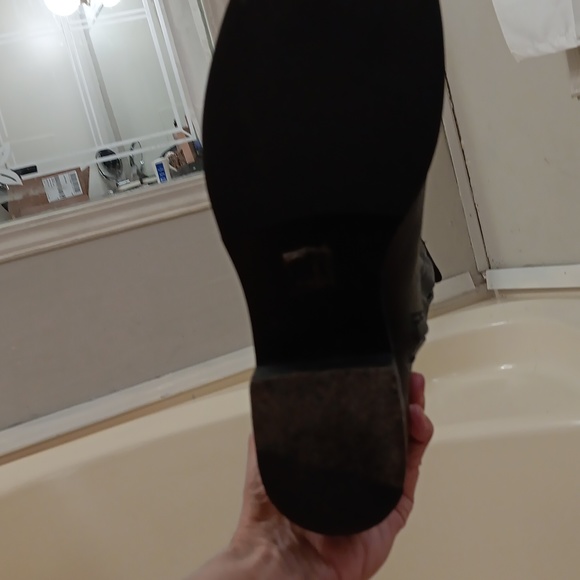 TORY BURCH Black Leather Boots Size 8 1/2M - Picture 7 of 10